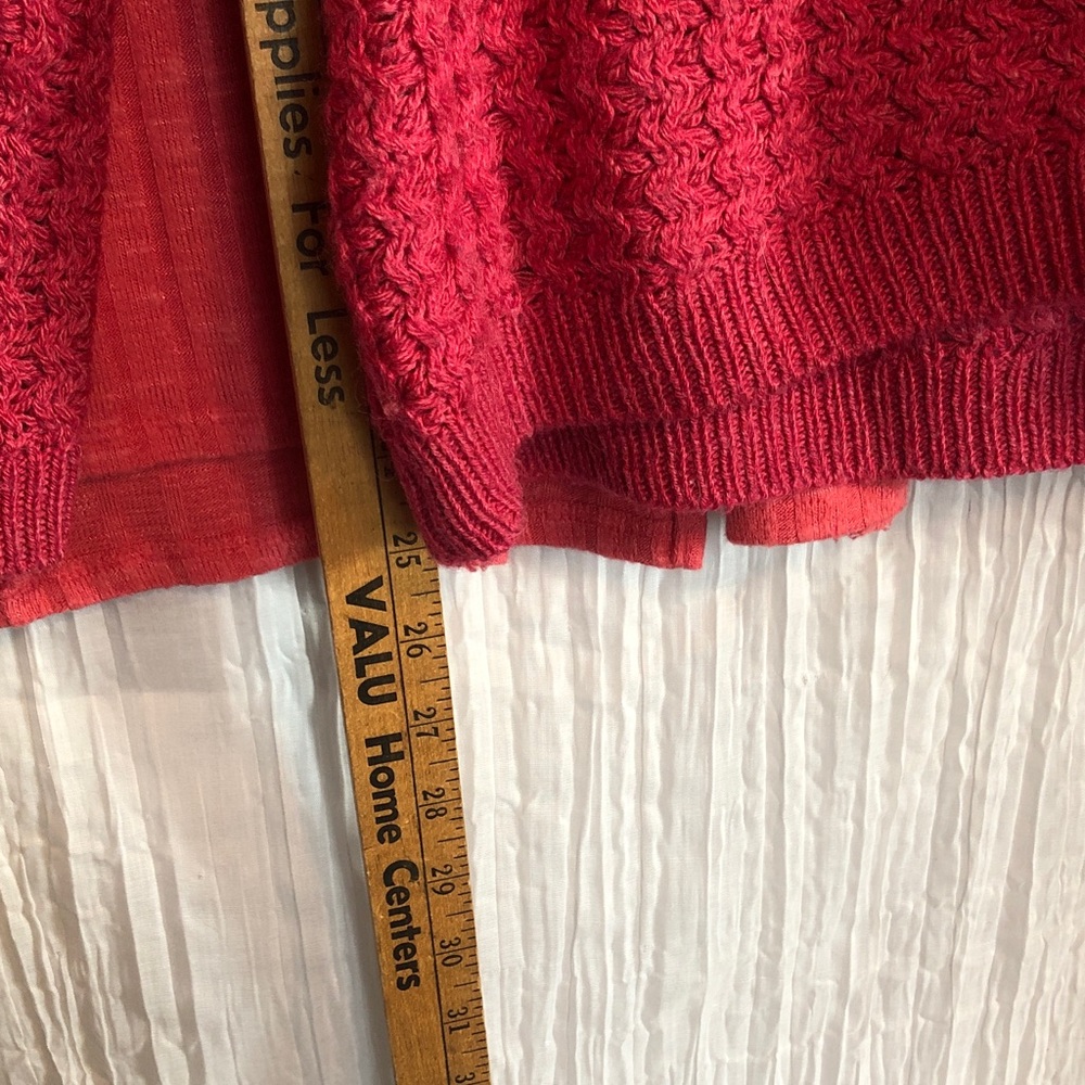 BANANA REPUBLIC size small pink cranberry turtle neck sweaters thick chunky - Picture 9 of 11